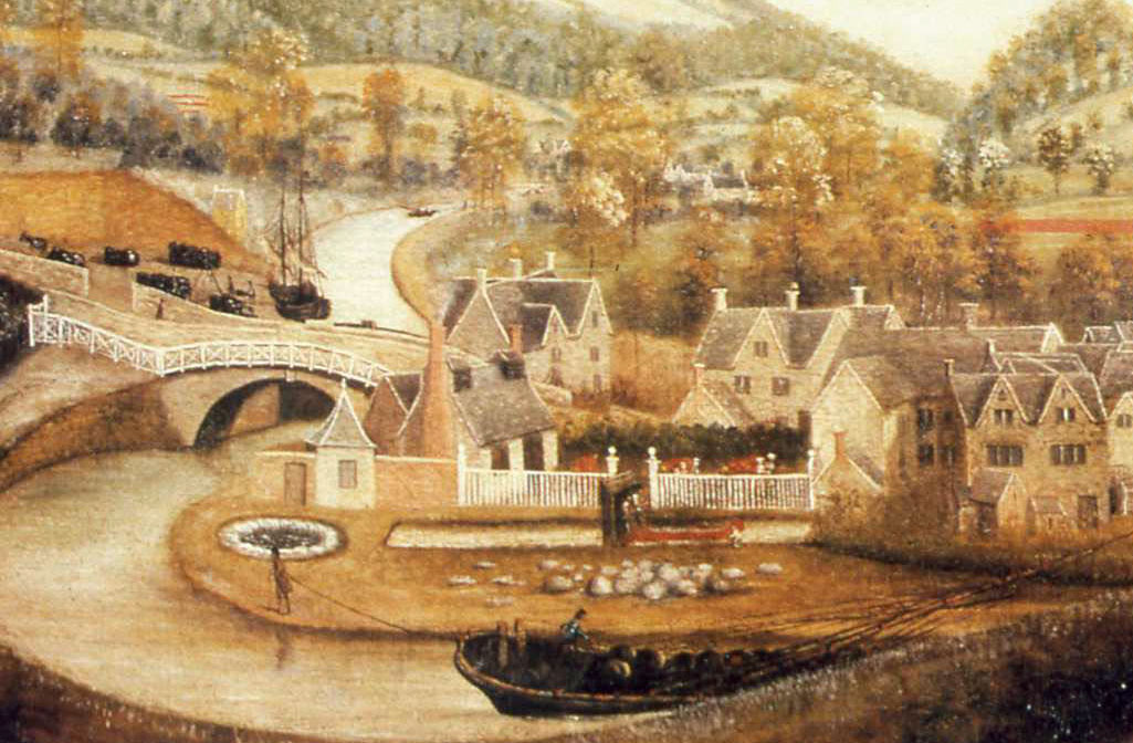 Painting of Wallbridge c1790 (Stroud Museum in the Park, 1948.500 extract)