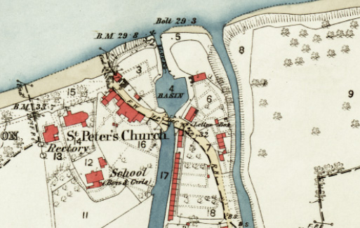 Framilode OS Map c1880 (National Library of Scotland)