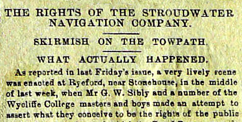 Headlines in Stroud News 22 Feb 1901 (Courtesy Museum in the Park, Stroud, STGCM 2009.66/3)