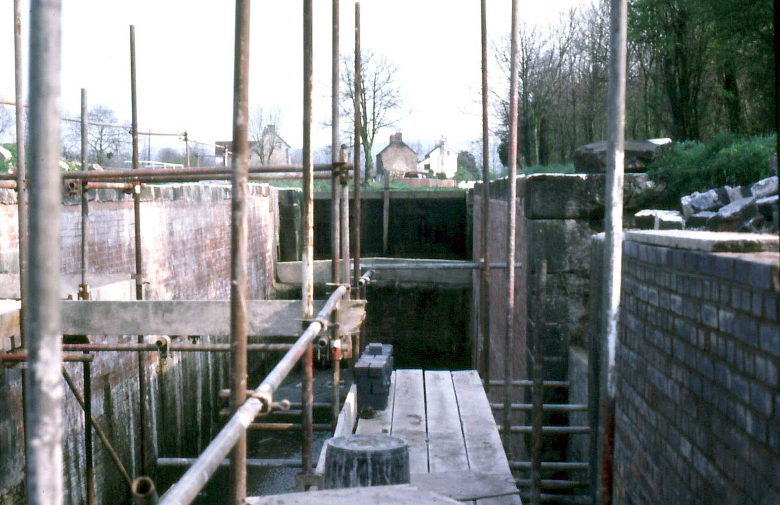 Newtown Lock during restoration. (Cotswold Canals Trust)