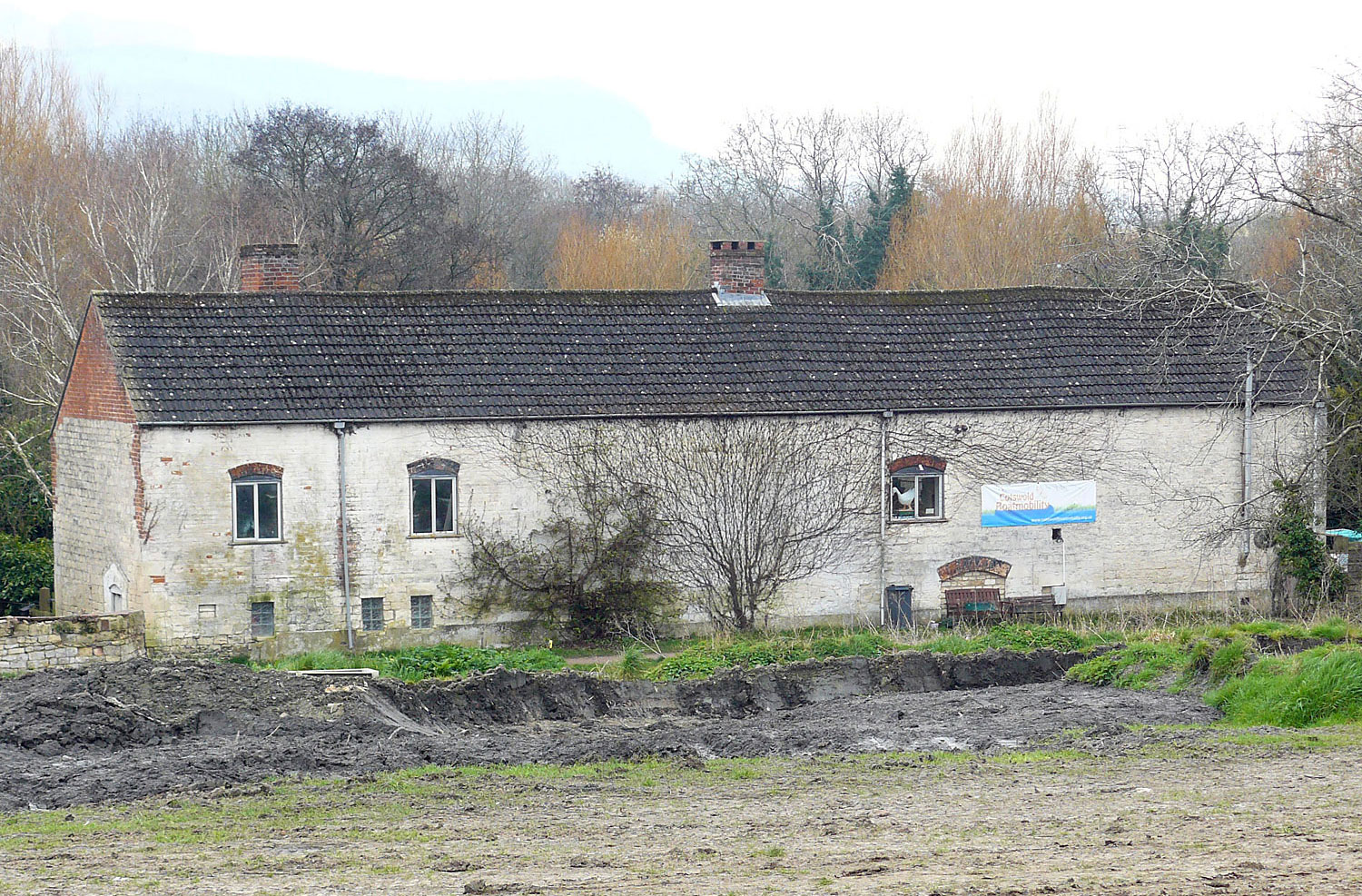 Jacob's Cottage on the canal bank.