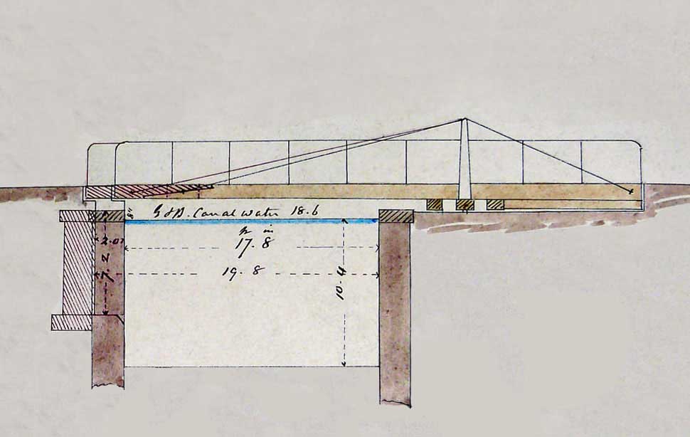Section of Walk Bridge extension 1869. (Glos Archives D2460/3/3/4/16)